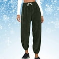 thumbnail image 4 of HongQid Plush Warm Pajama Pants, Fluffy Soft Fleece Sleep Pant Tapered with Pockets Lounge Pj Bottoms for Women, 4 of 6