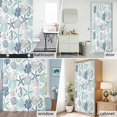 thumbnail image 6 of Teal Blue Starfish Fabric Shower Curtain Shell Coral Marine Life Washable Shower Curtains for Bathroom, Waterproof Bath Curtain with Hooks Home Decor 72x72in, 6 of 8