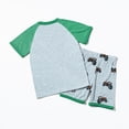 thumbnail image 3 of kaprioy Boys Summer Clothes Dinosaur Terry Cloth Robe and Pajamas Bath Time Set​ Toddler Baby Boy Set Boys Summer Tops T-shirt+Shorts Pajamas Outfit Set, 3 of 8