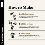 Keto Chow CORE Vanilla Cream with Stevia Ultra Low-Carb Meal Shake, Single Meal