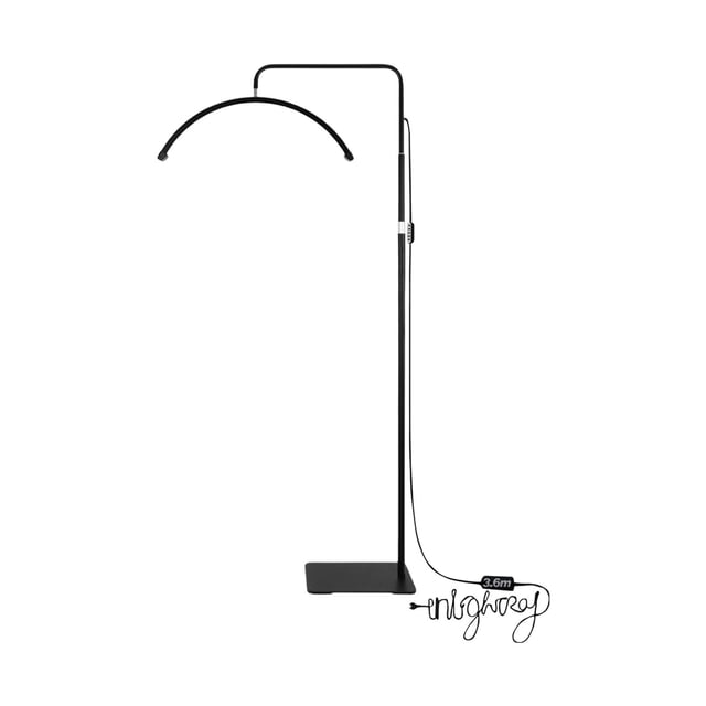 Lámpara de Pestañas LED para Extensiones de Pestañas, Luz de Piso de Pie para Facial, Lámpara de Salón de Belleza con Brillo Y Altura Ajustables Negro Yuyangstore Luz de piso