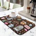 thumbnail image 2 of Top-Class 19.5x12in Coffee Mat - Rubber-Backed, Hides Stains, Perfect for Countertops, Diatom Mud, Coffee Bar Accessory, Absorbent Drying Mat, 2 of 7