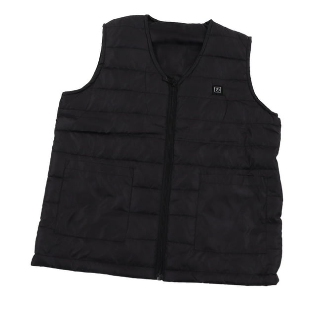 Chaleco calefactable 3 niveles de temperatura impermeable cuello en V 10 zonas negro chaleco eléctrico calefactable para mujeres hombres esquí senderismo XXXL