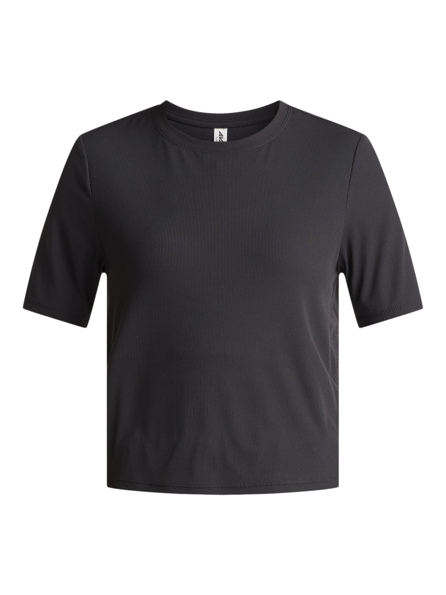 Avia Women's Ribbed Crop Tee with Short Sleeves, Sizes XS-XXXL