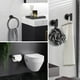 thumbnail image 2 of Juego de accesorios para baño, acero inoxidable negro mate de 4 piezas, incluye toallero y 2 ganchos para toallas, accesorios de pared para baño JAMW Sencillez, 2 of 5