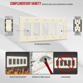 thumbnail image 4 of ENERLITES Decorator Switch Cover, Five Gang Outlet Wall Plate, Gloss Finish, Mid-Size 5-Gang 4.88" x 10.03", Unbreakable Polycarbonate Thermoplastic, UL Listed, 8835M-LA, Light Almond, 4 of 4