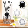 thumbnail image 3 of Huquary 12 Set 120ml 4.06 Ounce Reed Diffuser Bottle Empty Glass Diffuser Bottles Jars with Caps and Black Rattan Stick Set Fragrance Accessories for DIY Replacement Rattan Aromatherapy (Black), 3 of 7