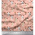 thumbnail image 1 of Soimoi Cotton Duck Fabric Mushroom & Dog Kids Printed Fabric 1 Yard 42 Inch Wide, 1 of 1