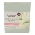 thumbnail image 1 of Juego de Sábanas Better Homes & Gardens 4 Piezas Tamaño Matrimonial Diseño Liso Verde, 1 of 4