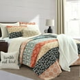 thumbnail image 4 of Lush Decor Bohemian Stripe Duvet Cover - Fuchsia/Orange - Full/Queen, 4 of 11