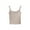 Khaki, variant on fatyb Women's Camisole Built in Bra Spaghetti Strap Ribbed Tank Tops Knit Sleeveless Slim Tops for Women