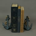 thumbnail image 4 of Zeckos Blue Cast Iron Ship Anchor Bookends Sculptures Set of 2, 4 of 9