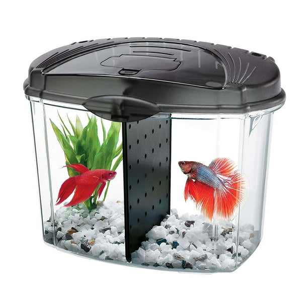 Aqueon Betta Bowl Kit Black .5 Gallon - Walmart.com - Walmart.com