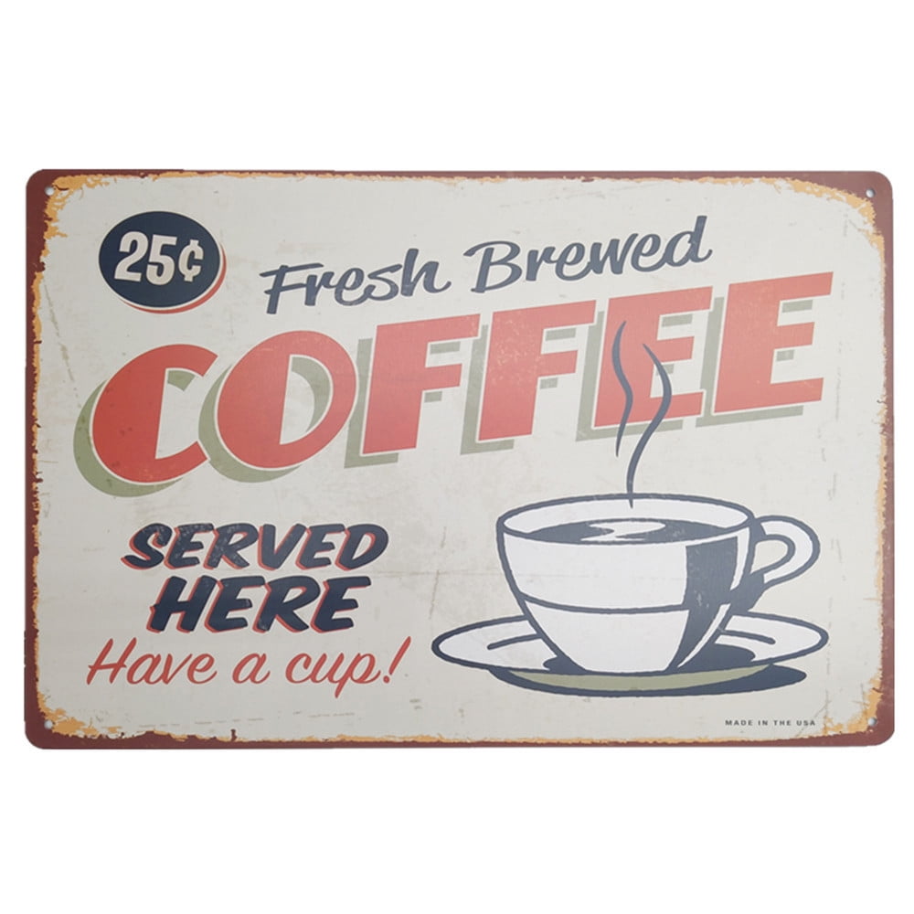 Metal Tin Sign endless cup coffee Bar Pub Home Vintage Retro Poster Cafe ART 