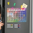 thumbnail image 1 of EGNMCR Refrigerator Magnet Colored Acrylic Week Plan Memo Message Board With Erasable Refrigerator Sticker 1ml Message Board, 1 of 8