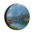 thumbnail image 1 of Fotbe Majestic Deer Mountain Lake Funda de Llanta de Repuesto con Estampado, Engrosada, Ajuste Universal para Jeep, Remolque, RV, SUV, Camión-17 inch, 1 of 6