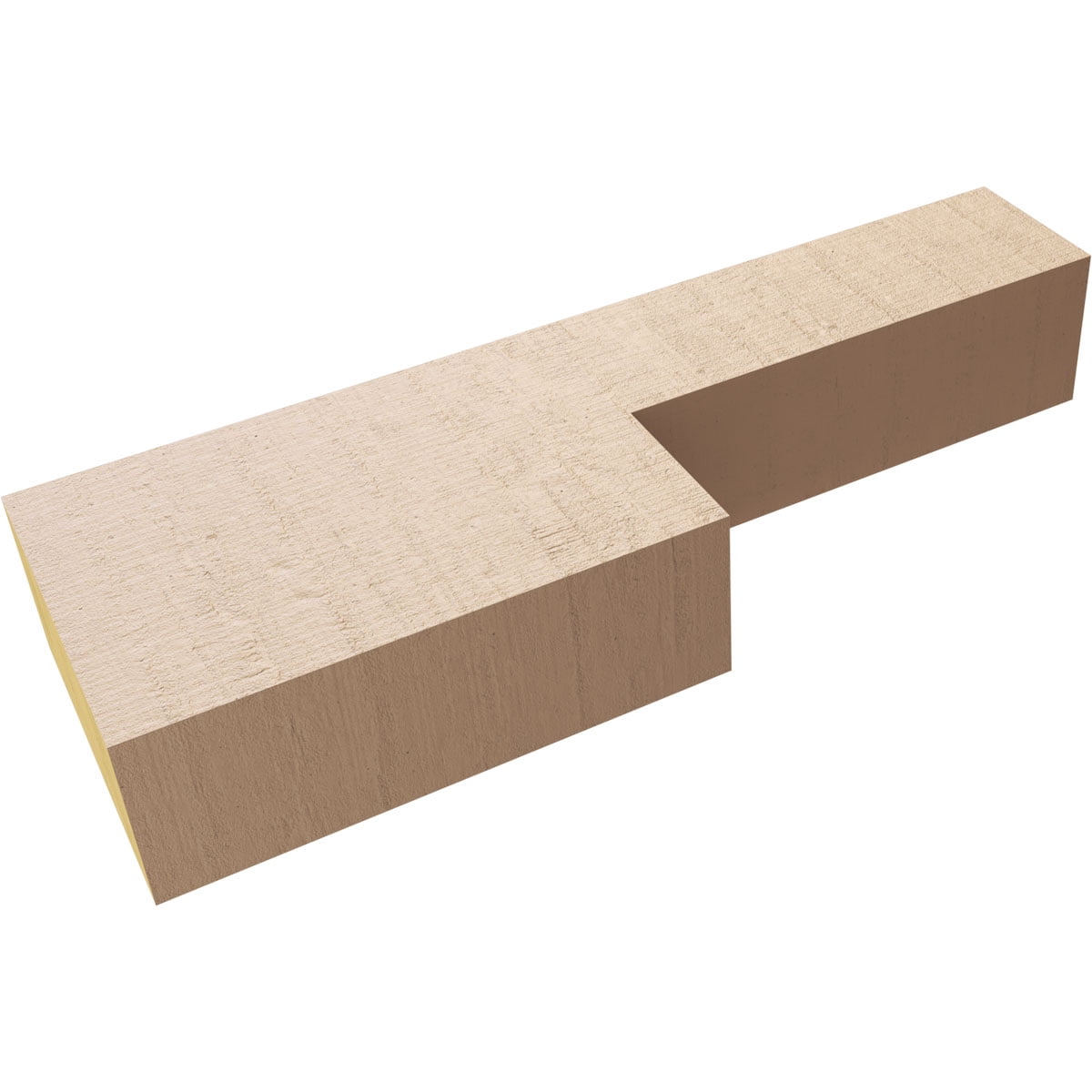 2"W x 12"D x 4"H Thin Chapel Hill Rough Cedar Woodgrain TimberThane Corbel, Primed Tan