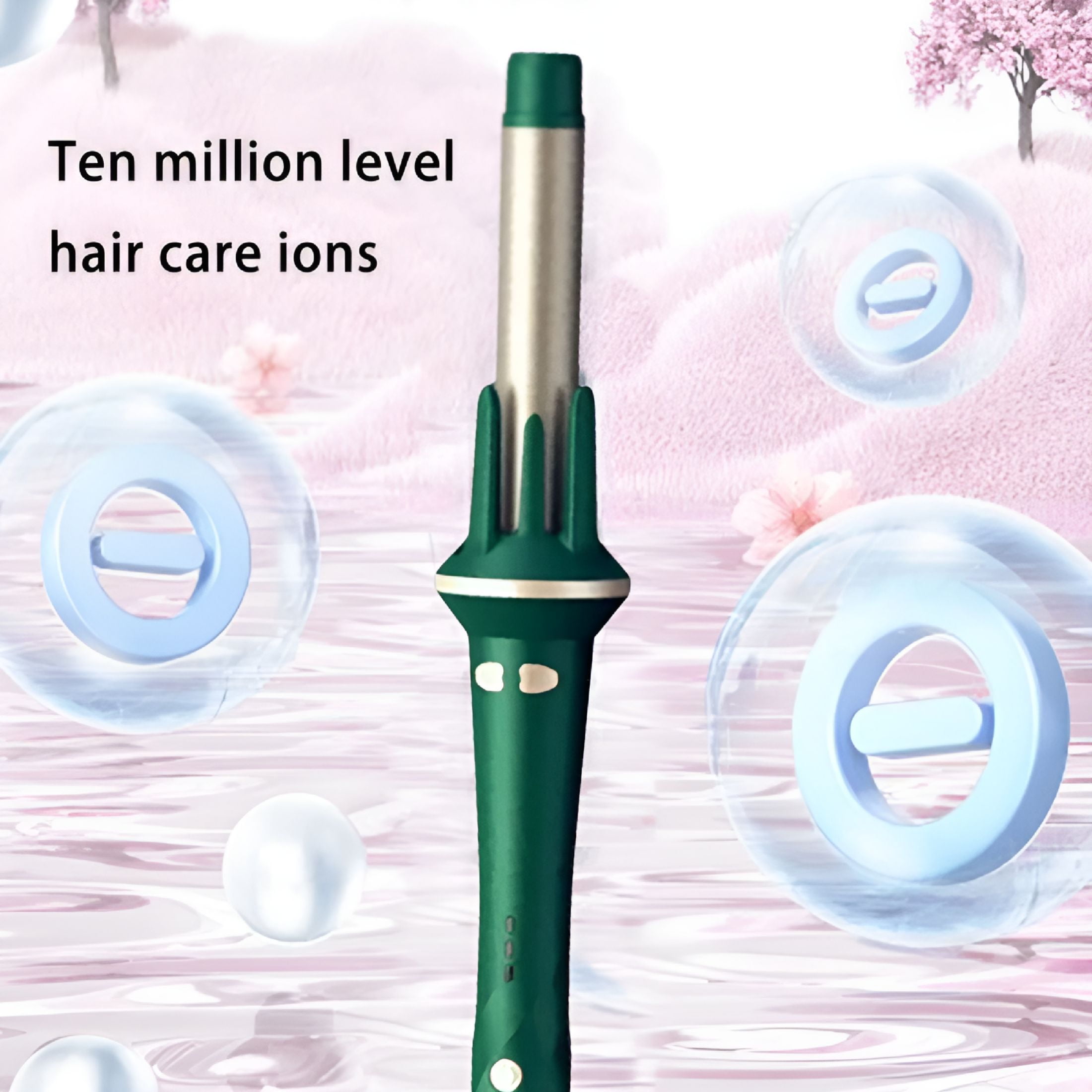 EXLEAF 2" Large Barrel Long Curling Wand Dual Voltage,Auto Rotate