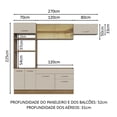 thumbnail image 3 of Cocina Integral 270cm Agata Madesa 04 Marrón/Crema, 3 of 5