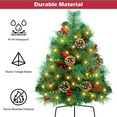 thumbnail image 6 of Yexmas 2PCS Small Outdoor Christmas Trees with LED Lights,30" Artificial Xmas Decora for Porch,Yard,Pathway,Garden,PVC+PE+Pine Needles, 6 of 9