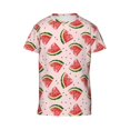 thumbnail image 4 of Wukai Hand Drawn Watermelon Youth Unisex Short Sleeve T-Shirt for Boys, Girls, Teens, and Kids-X-Small, 4 of 7