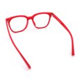 thumbnail image 6 of Nerdy Large Horn Rim Rectangular Blue Light Filtering Computer Eyeglasses Red, 6 of 6