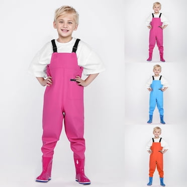 CAIXAI Kids Chest Waders Girls Boys Youth Fishing Waders with Boots Hunting Waders Lightweight Waterproof Bootfoot