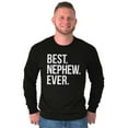 thumbnail image 3 of Best Nephew Ever Family Aunt Uncle Men's Long Sleeve Tee T Shirt Brisco Brands L, 3 of 6