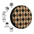 thumbnail image 4 of Naloa Argyle of brown Tire Cover Wheel Protectors Tyre Covers Weatherproof Wheel Covers Universal Fit for Trailer Rv SUV Truck Camper Travel Trailers-16 inch, 4 of 6