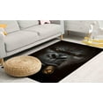thumbnail image 5 of Smoking Gorilla Rugs, Wedding Rugs, Animal Rug, Machine Washable Rugs, Smoking Gorilla Rug, Black Rugs, Big Gorilla Rugs, Customs Rugs, 2.6'x5' - 80x150 cm, 5 of 9