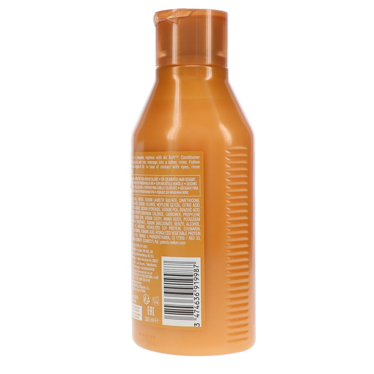 Redken All Soft Shampoo 10.1 oz, Soft and Silky Hair, Safe