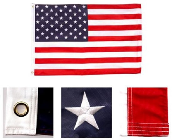2x3 United States American Flag 210D Embroidered USA Banner US Pennant New by Home and Holiday Shops