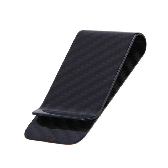 Clip de dinero Anself Fibra de carbono real dinero Clip Business Card tarjeta de crédito efectivo cartera pulido y mate para opciones