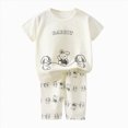 thumbnail image 5 of Toddler Girl Fashion Outfit Heart Embroidery Ruffle Top Denim Shorts Casual Summer Wear 3-4 Years, 5 of 6