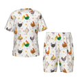 thumbnail image 1 of Fotbe Funny Chicken Pijama Estampada de 2 Piezas para Niños – Ropa de Dormir de Manga Corta Cómoda para Niños y Niñas, Camiseta y Shorts de Algodón-X-Large, 1 of 6