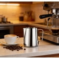 thumbnail image 4 of 150ML Stainless Steel Milk Frothing Jug, Latte Art Pitcher for Coffee & Milk, Polished Metal Jug, Ergonomic Handle, Ideal for Home Baristas & Caf茅 Use, 150ml, 4 of 8
