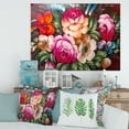 thumbnail image 2 of Designart ' Vintage VIbrant Yellow and Red Flower Still Life III ' Traditional Canvas Wall Art Print, 2 of 4