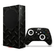 WraptorSkinz Skin Wrap compatible with the 2020 XBOX Series S Console and Controller Diamond Plate Metal 02 Black (XBOX NOT INCLUDED)