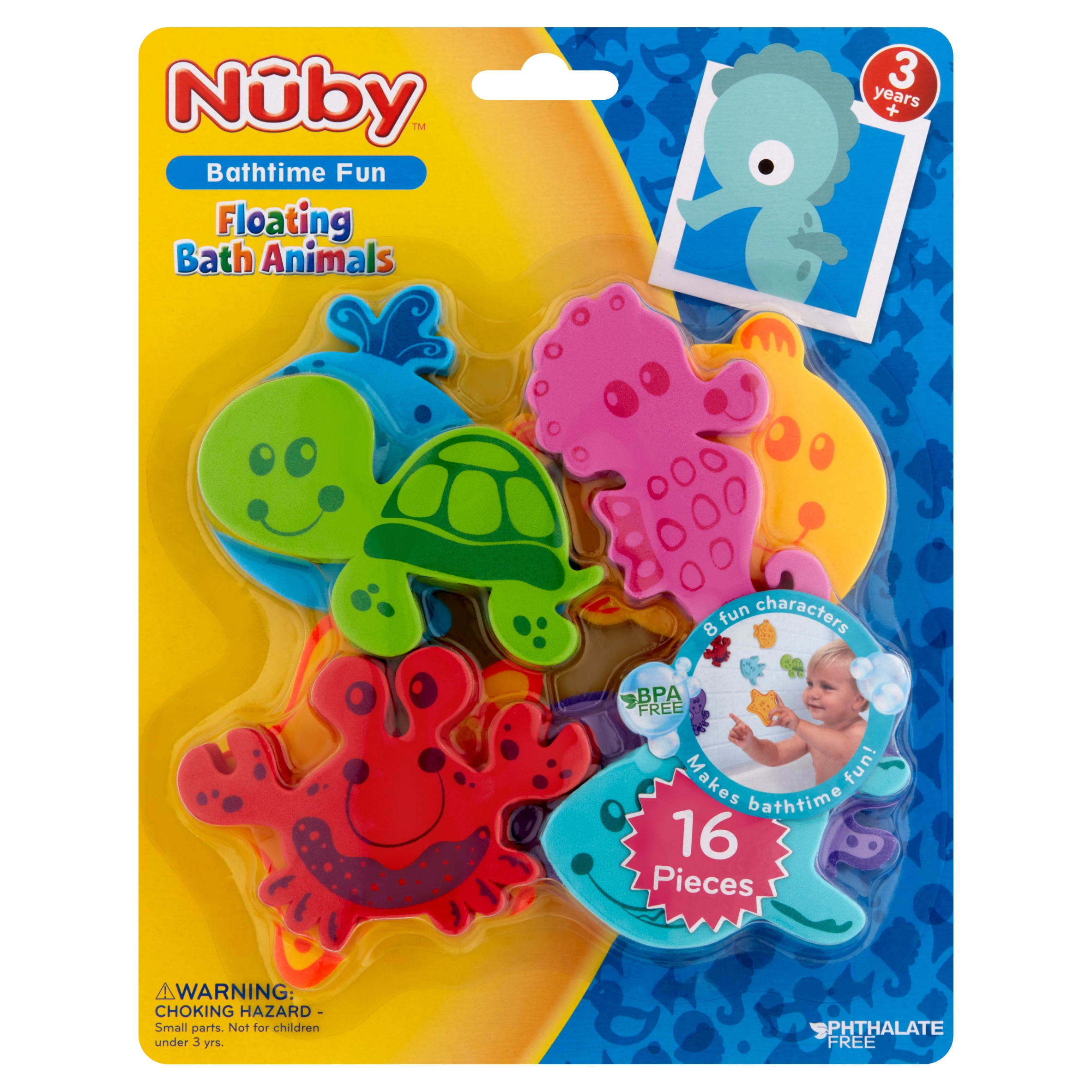 Nûby Floating Bath Animals, 3 years+, 16 count - image 2 of 5