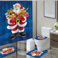 thumbnail image 4 of 4Pcs Christmas Shower Curtain Set Winter Bathroom Set with Shower Curtain and Rugs, Christmas Themed Shower Curtain Set, Winter Christmas Tree Santa Bath Accessories Set B1, 4 of 5