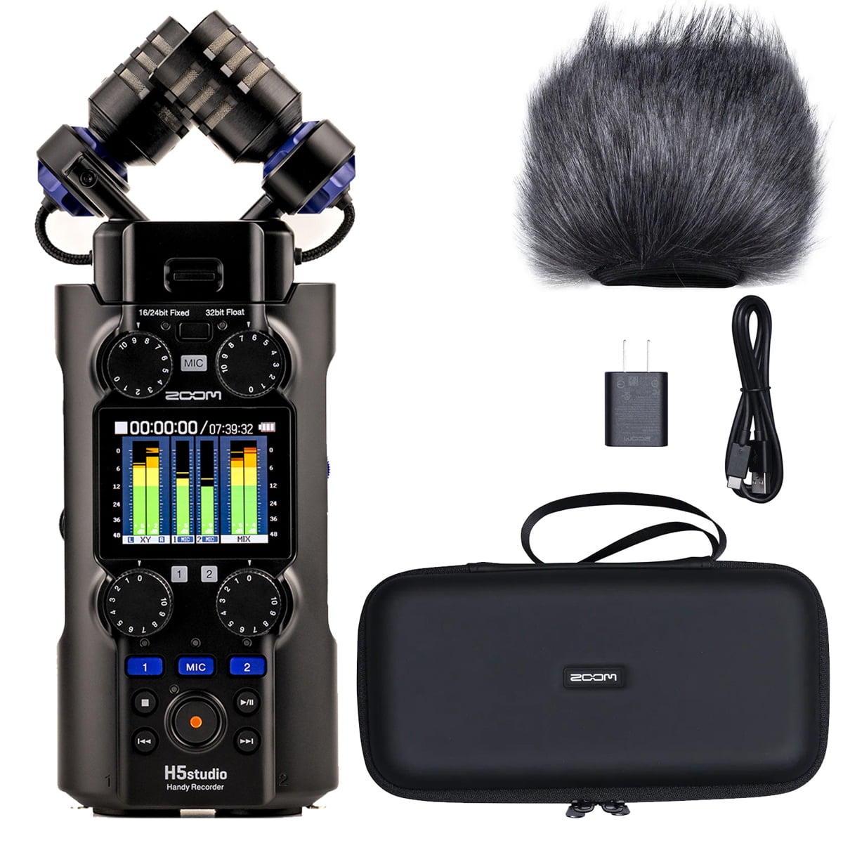 Zoom H5studio 6-Track 32-Bit Float Handy Recorder WITH ZOOM APH-5S | ACCESSORY PACK FOR THE ZO