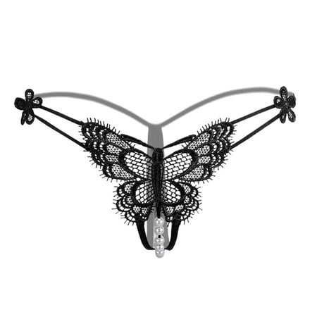 

TAIAOJING Women s Cotton Underwear Panties Thong Open Crotch Panties Low Waist Hollow T Pants Underpants
