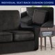 thumbnail image 5 of Subrtex Funda Sofá 2 Piezas Terciopelo Elástico con Funda de Cojín Separada (Negro, Sillón), 5 of 6