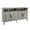 Gray4 Door, variant on Farmhouse Sliding Barn Door TV Stand for 65" TVs, Wooden Entertainment Center Media Console Table TV Cabinet with Adjustable Storage Shelve, Home Multifunction Storage Bench