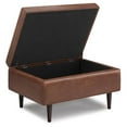 thumbnail image 4 of Shay Pouf de Rangement pour Table Basse de 34 Po de Large en Similicuir Brun Selle Vieilli, 4 of 8