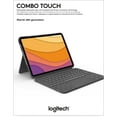 thumbnail image 3 of Logitech Combo Touch Backlit Keyboard Case for Apple 10.9" iPad Air 4th/5th Gen (Oxford Gray), 3 of 9