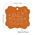 thumbnail image 7 of Inkdotpot Real Silver Foil Bracket Shape Paper Hang Tags Baby It's Cold Outside Baby Shower Favor Tags Pack Of 100, 7 of 7