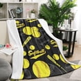 thumbnail image 2 of Cozy Soft Baseball Themed Fleece Blanket, Warm Baseball Gifts for Boys/Men/Team, Gifts for Baseball Players/Lovers, Who Loves Baseball Throw Blanket 50'' X 60'', 2 of 4