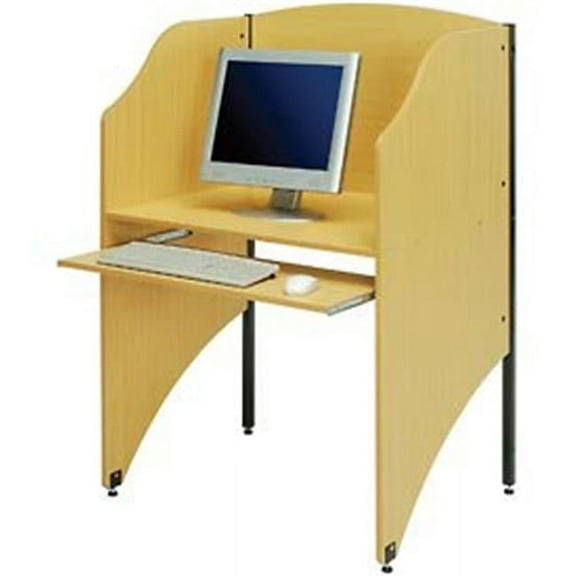 Interion Privacy Study Carrel - Teak