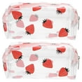 thumbnail image 1 of 2pcs Clear Toiletry Bag Multifunction Portable Waterproof Cosmetic Bag Camping Supply, 1 of 8
